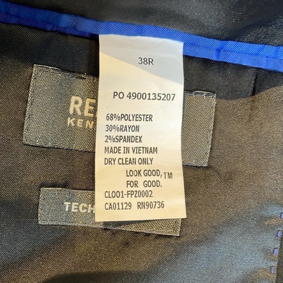 Kenneth Cole Reaction Mens Slim Fit Flex Techni-Cole 2-Piece Suit Jacket Pants - Picture 11 of 16